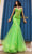 Nox Anabel Q1390 - Sheer Corset Prom Dress Special Occasion Dress 0 / Neon Green