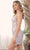 Nox Anabel Q795 - Deep V-Neck Shimmer Cocktail Dress Special Occasion Dress