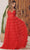 Nox Anabel R1240 - V-Neck Ruffled Evening Gown Special Occasion Dress 00 / Red