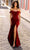 Nox Anabel R1244 - Draped Velvet Prom Dress Special Occasion Dress 4 / Ruby