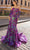 Nox Anabel R1268 - Floral Sequin Mermaid Evening Dress Special Occasion Dress 0 / Purple