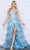 Nox Anabel R1299 - Lace Tiered Prom Dress Special Occasion Dress 0 / Light Blue