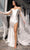 Nox Anabel R1312 - Sheer Cascade Sweetheart Prom Dress Special Occasion Dress 0 / White