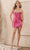 Nox Anabel R807 - Sweetheart Bustier Satin Cocktail Dress Cocktail Dresses 00 / Dark Fuchsia