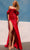 Nox Anabel T1329 - Detachable Sleeve Sweetheart Prom Dress Special Occasion Dress 0 / Red