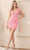 Nox Anabel T791 - Floral Sequin Sweetheart Cocktail Dress Cocktail Dresses 00 / Hot Pink
