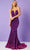 Ombre Sequin V-Neck Evening Dress 70293W Evening Dresses 14W / Purple Ombre