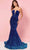 Ombre Sequin V-Neck Evening Dress 70293W Evening Dresses 14W / Royal Ombre