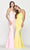 Ornate Open Back Evening Dress S10633 Evening Dresses 00 / Light Yellow