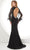Panoply 14108 - Plunging V-Neck Fitted Bodice Prom Gown Prom Dresses 6 / Hot Pink