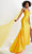 Panoply 14122 - Chiffon Cascade Evening Gown with Slit Pageant Dresses 0 / Yellow