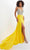 Panoply 14131 - Jeweled Bodice Trumpet Evening Gown Prom Dresses 0 / Yellow
