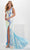 Panoply 14132 - Pastel Sequin Evening Gown Evening Dresses 0 / Sky