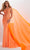Panoply 14135 - One Shoulder Evening Gown With Cape Evening Dresses 0 / Orange
