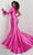 Panoply 14139 - Feathered Asymmetric Neck Evening Gown Evening Dresses