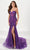 Panoply 14174 - Strapless Corset Evening Gown with Slit Evening Dresses 0 / Purple
