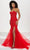 Panoply 14181 - Floral Trumpet Evening Gown Evening Dresses 0 / Red
