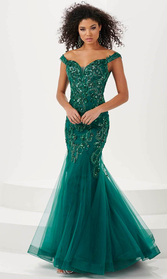 Panoply 14185 - Sequin Tulle Evening Gown