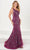 Panoply 14188 - One Shoulder Swirl Evening Gown Evening Dresses 0 / Sparkle Plum