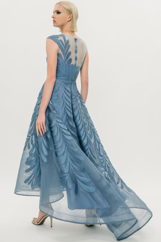 Park 108 M343 -  High-Low Floral Embroidered Gown