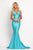 Plunging V-Neck Evening Gown 9213 Prom Dresses 00 / Aqua