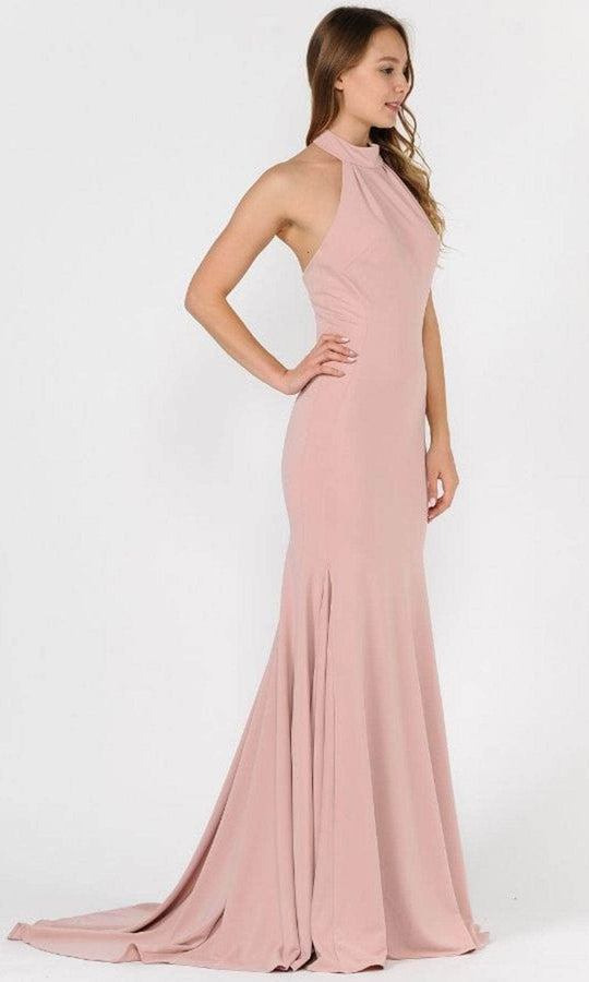 Poly USA 8252 - High Halter Open Back Prom Dress