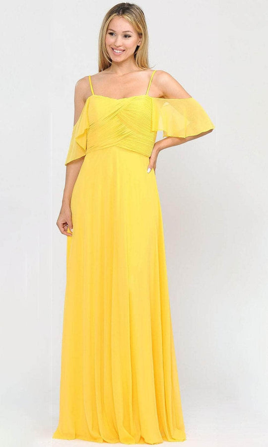 Poly USA 8552W - Off-shoulder Semi-sweetheart Long Gown
