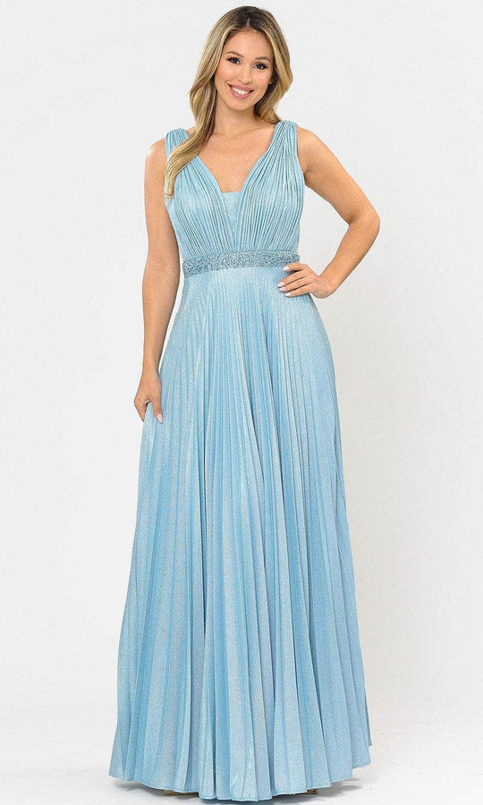 Poly USA 8600 - Accordion Pleated Sleeveless Formal Gown