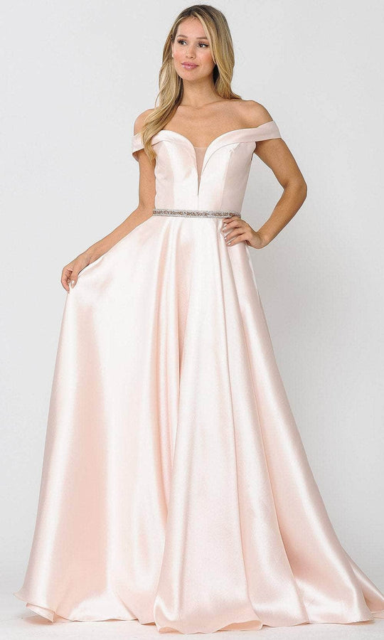 Poly USA 8686 - Off-Shoulder Sweetheart A-line Gown