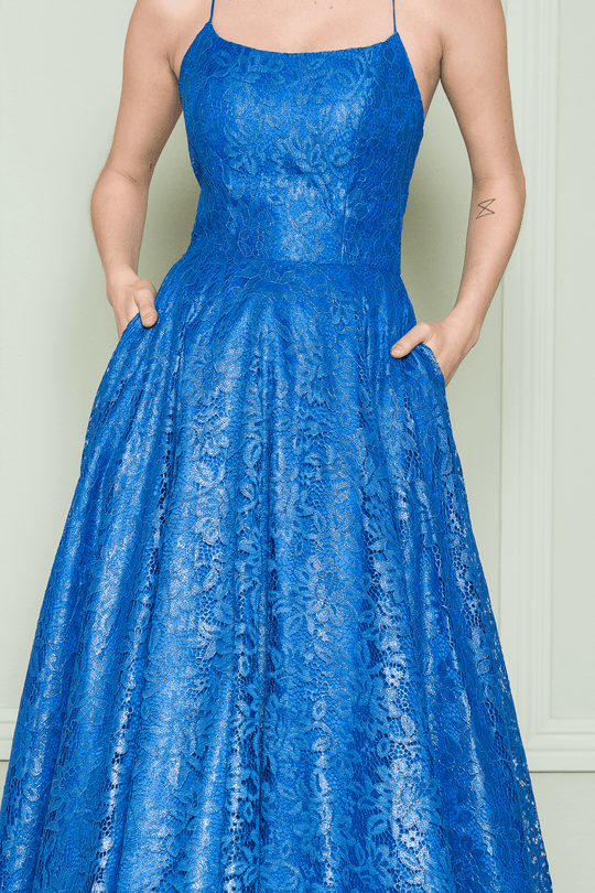 Poly USA 8862 - Full lace A-line Gown