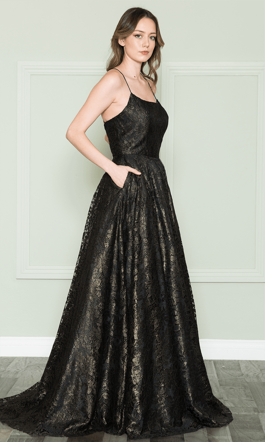 Poly USA 8862 - Full lace A-line Gown