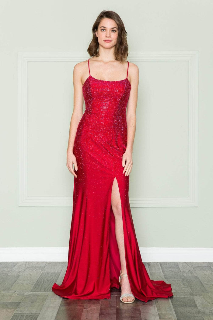 Poly USA 8894 - Beaded Scoop Prom Dress Special Occasion Dress