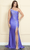 Poly USA 9136 - Jersey Rhinestone Gown Prom Dresses XS / Purple