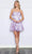 Poly USA 9190 - Glitter Leaf A-line Dress Homecoming Dresses XS / Lilac