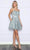 Poly USA 9196 - Scoop Neck Glitter Sequin Dress Homecoming Dresses XS / Silver