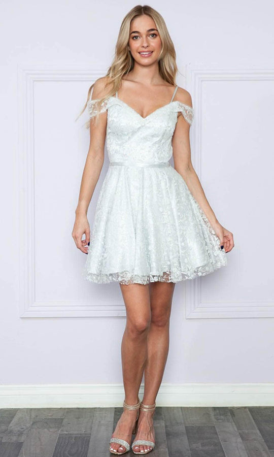 Poly USA 9198 - Cold Shoulder A-line Dress