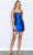 Poly USA 9218 - Beaded Vibrant Fitted Dress Party Dresses XS / Royal