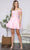 Poly USA 9234 - Embroidered Off-Shoulder Cocktail Dress Cocktail Dresses XS / Pink