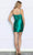 Poly USA 9242 - Ruched Detailed V-Neck Cocktail Dress Cocktail Dresses