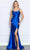 Poly USA 9250 - High Slit Satin Prom Dress Prom Dresses XS / Royal