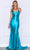 Poly USA 9256 - Satin Bandeau Back Prom Dress Prom Dresses XS / Turquoiseuoise