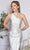 Poly USA 9358 - Beaded Foliage Asymmetrical Prom Dress Prom Dresses XS / Silver