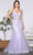 Poly USA 9374 - Appliqued See-through Corset Prom Dress Prom Dresses XS / Lavender