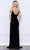 Poly USA 9378 - Cold Shoulder Beaded Trim Prom Dress Prom Dresses