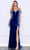 Poly USA 9378 - Cold Shoulder Beaded Trim Prom Dress Prom Dresses XS / Royal