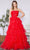 Poly USA 9386 - Strapless Tiered Prom Dress Prom Dresses XS / Red
