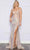 Poly USA 9398 - Cold Shoulder Prom Dress with Slit Prom Dresses XS / Rose Gold