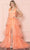 Poly USA 9406 - Glitter Sleeveless Tiered Prom Dress Prom Dresses XS / Apricot