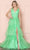 Poly USA 9406 - Glitter Sleeveless Tiered Prom Dress Prom Dresses XS / L Green