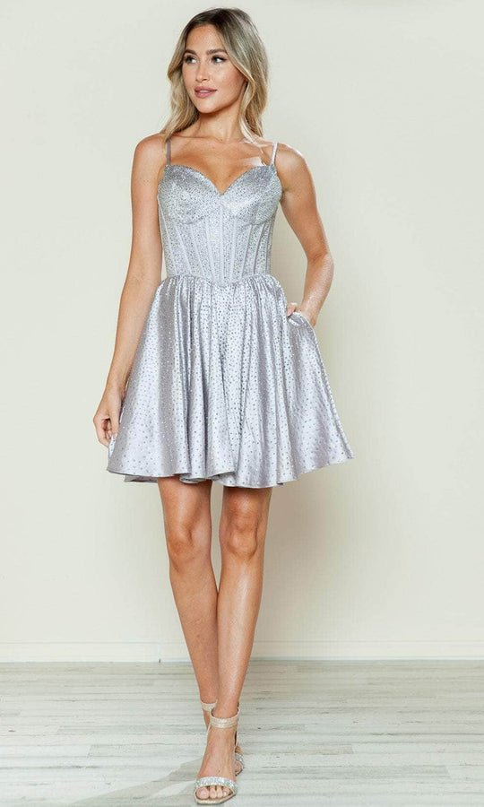 Poly USA 9594 - Corset Sleeveless Cocktail Dress